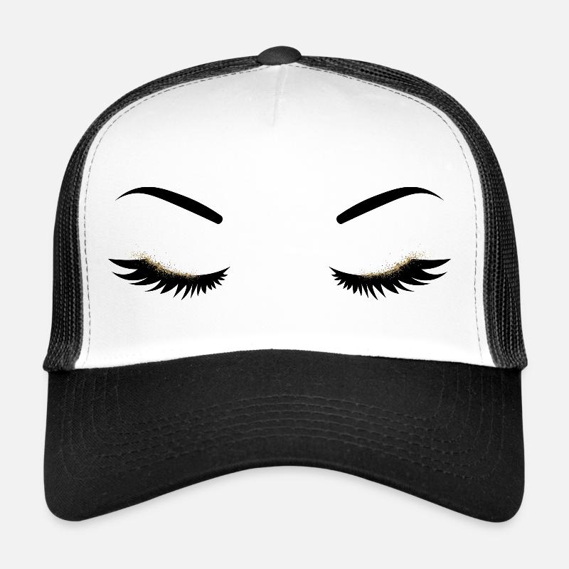 Lashes with Glitter - Trucker Cap - Weiß/Schwarz