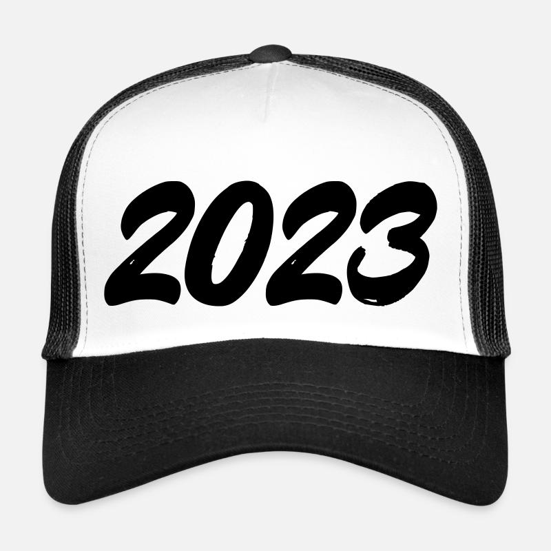 2023 - Casquette trucker  - blanc/noir