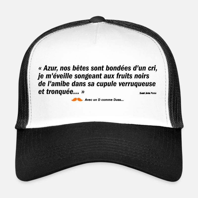 Azur... (b) - Casquette trucker  - blanc/noir