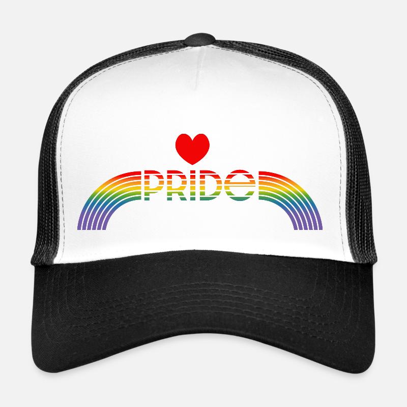 Rainbow pride rainbow heart Trucker Cap