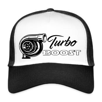 Turbo Boost - Trucker Cap - Weiß/Schwarz - Vorne