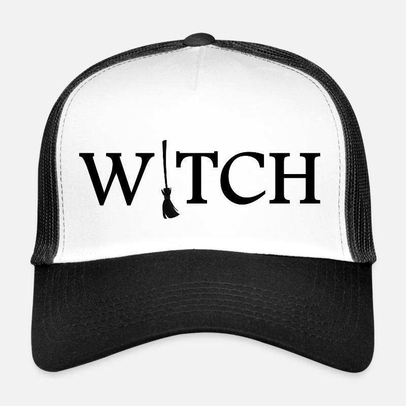 Sorcière - Casquette trucker  - blanc/noir