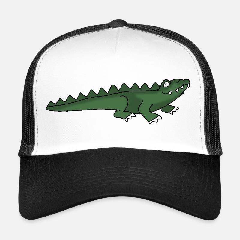 Krokodil - Trucker Cap - Weiß/Schwarz