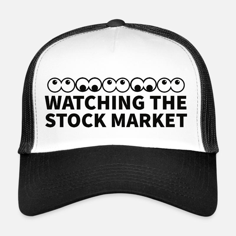 Regarder le marché boursier Les yeux de haut en bas Casquette trucker 