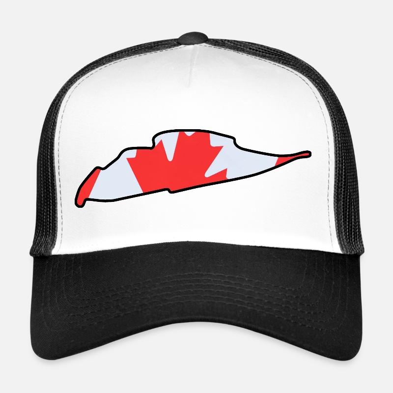 Canada Race Track with Flag - Trucker Cap - white/black