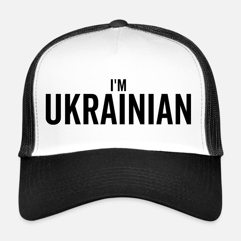 Ich bin Ukrainer - Trucker Cap - Weiß/Schwarz