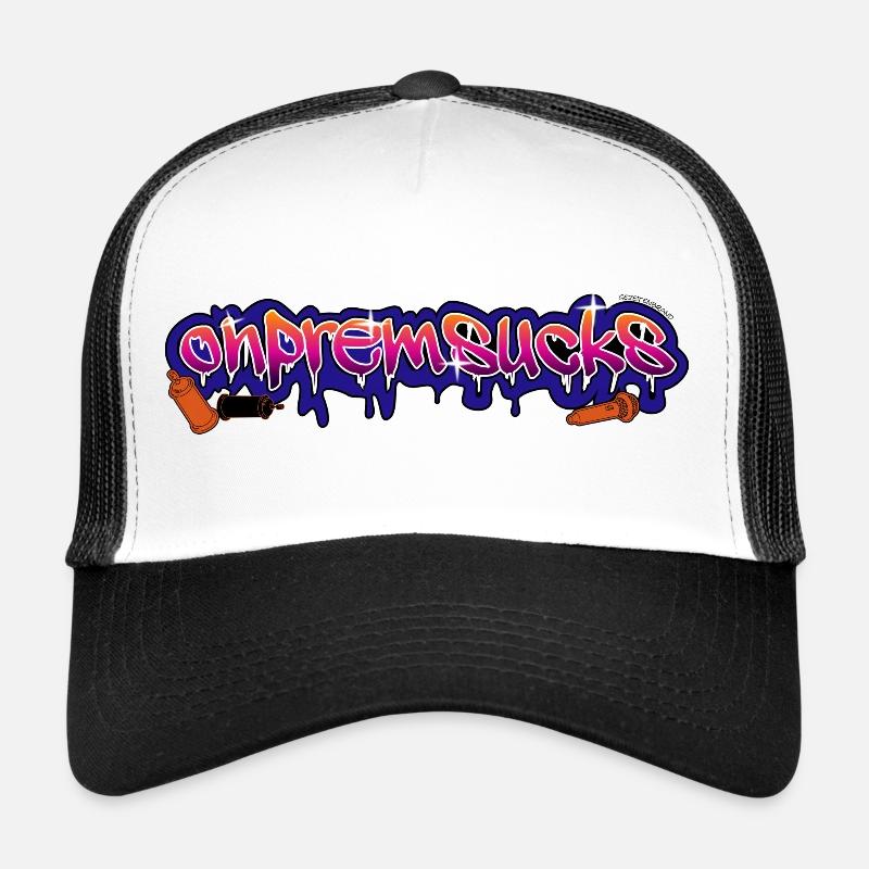 OnPremSucks - Trucker Cap - Weiß/Schwarz