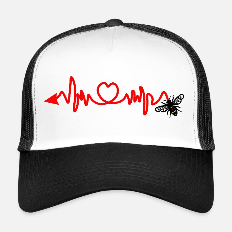 Cardio-Herzfrequenz, Biene mit Stachel oder Pfeil Trucker Cap