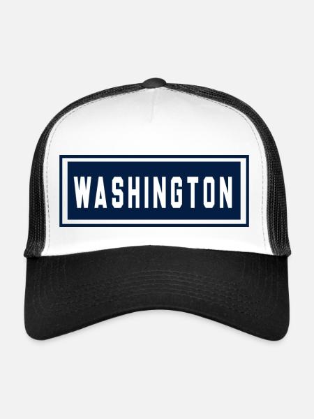 Washington - Casquette trucker  - blanc/noir - Devant