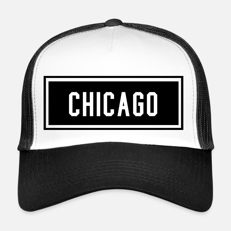 Chicago - Casquette trucker  - blanc/noir