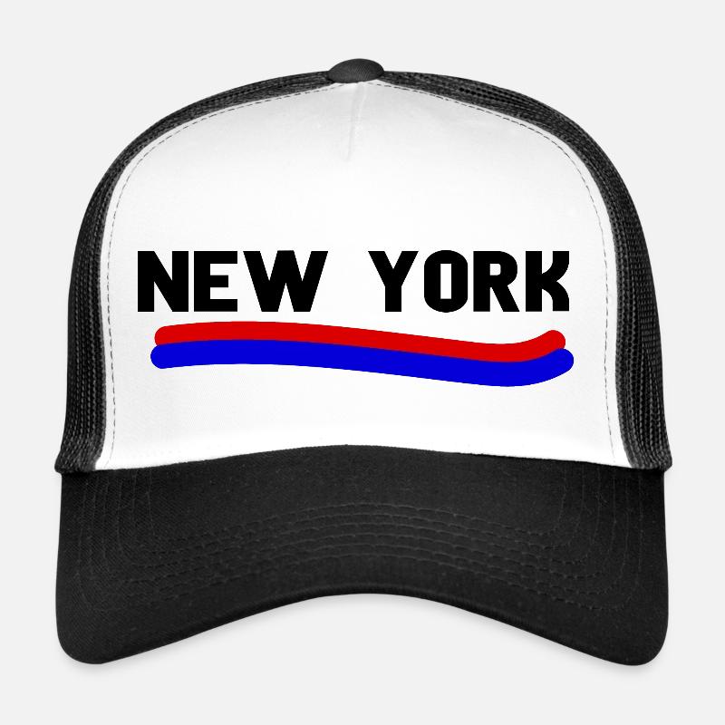 New York - Trucker Cap - Weiß/Schwarz