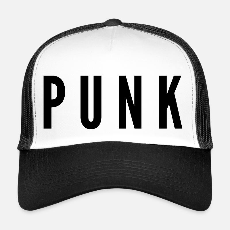 Punk - Trucker Cap - Weiß/Schwarz