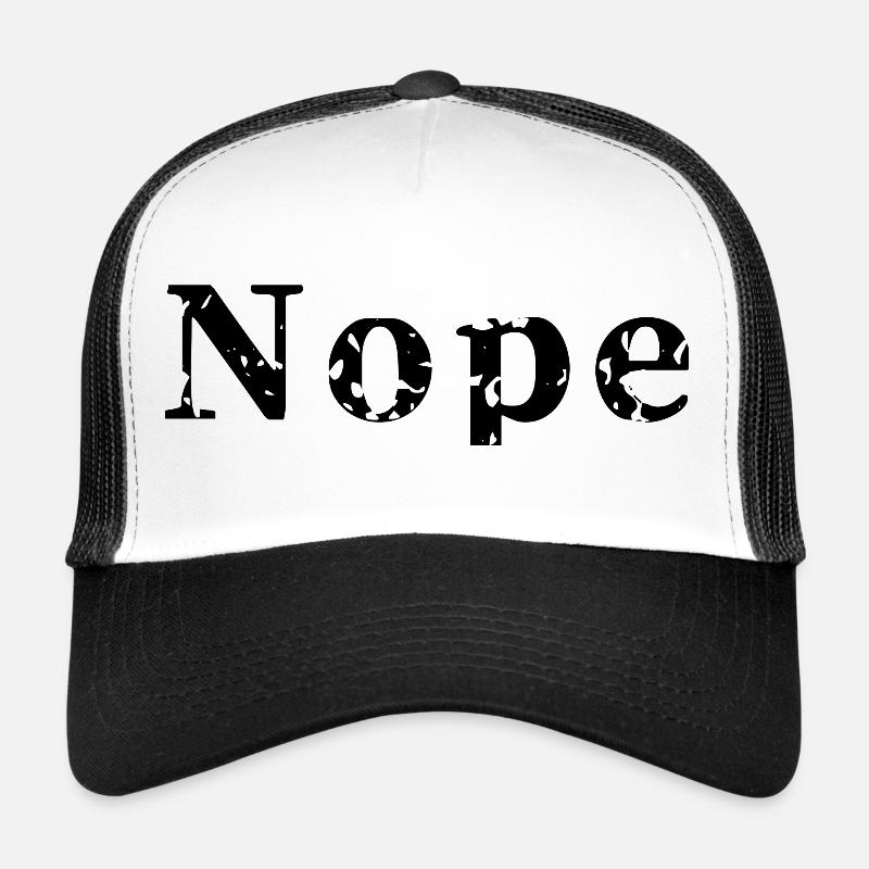 Nope - Trucker Cap - Weiß/Schwarz