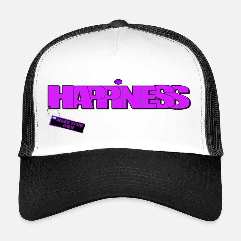 MAKE YOUR HAPPINESS "PURPLE" - Trucker Cap - white/black