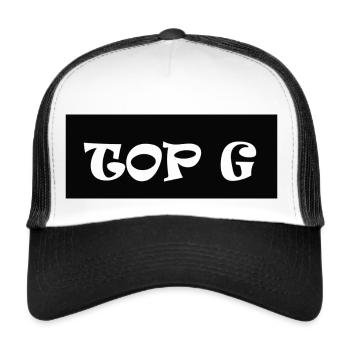 TOP G - Trucker Cap - Weiß/Schwarz - Vorne