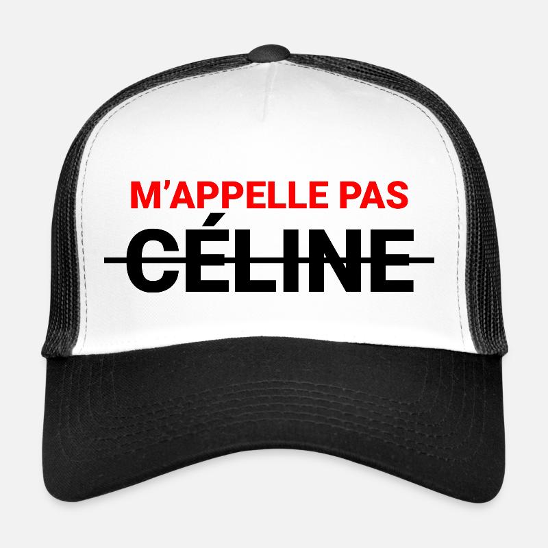 CÉLINE - Casquette trucker - blanc/noir