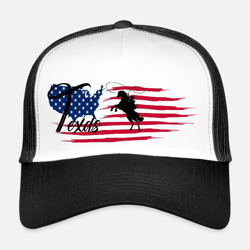 Texas - Casquette trucker  - blanc/noir