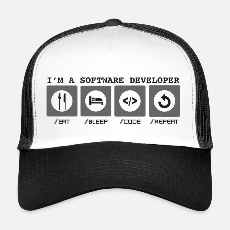 I'm a Software Developer - Softwareentwicklerin - Trucker Cap - Weiß/Schwarz