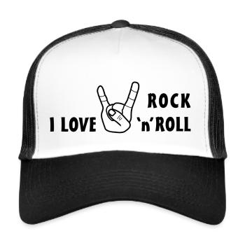 I love Rock & Roll - Trucker Cap - white/black - Front