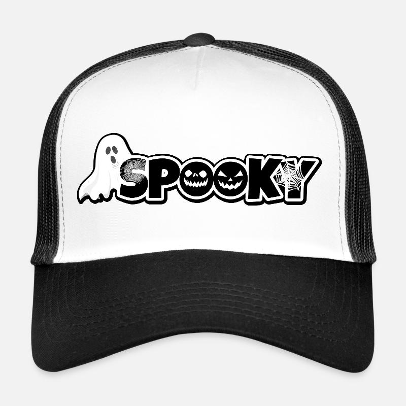 Style de bande dessinée effrayant d’Halloween Casquette trucker 