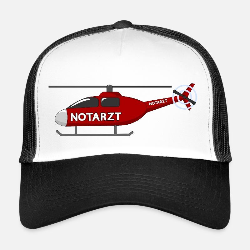 Hubschrauber Notazt - Trucker Cap - Weiß/Schwarz