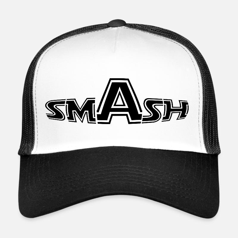 Black - SMASH IT - Trucker Cap - Weiß/Schwarz