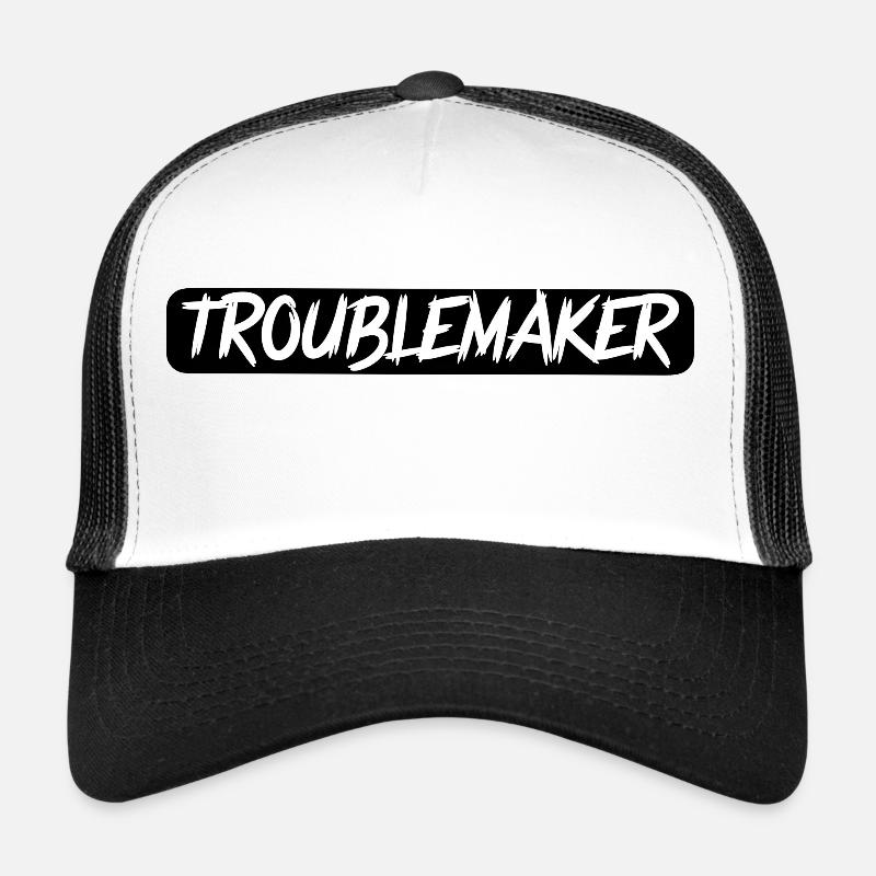Troublemaker - Trucker Cap - Weiß/Schwarz