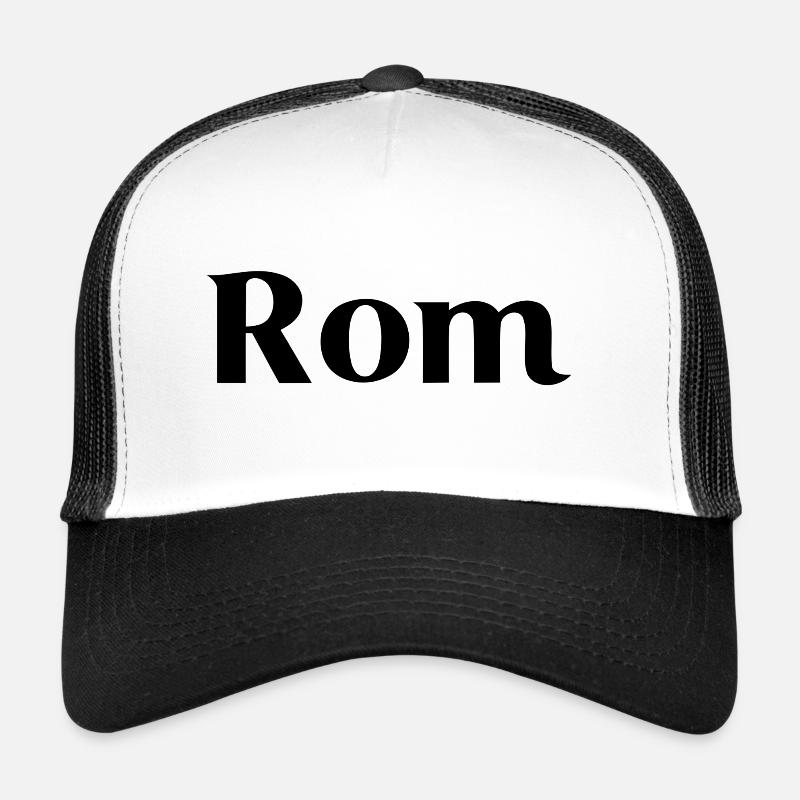 Rom - Schwarz - Trucker Cap - Weiß/Schwarz