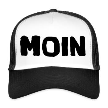 moin moin - Trucker Cap - Weiß/Schwarz - Vorne
