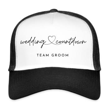 Wedding Countdown Groom Design - Trucker Cap - white/black - Front