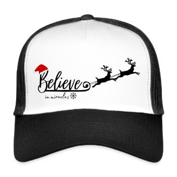 Believe in miracles - Trucker Cap - white/black - Front
