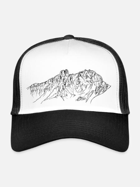 Bischofsmütze, Gosaukamm Salzkammergut Mountains Alps - Trucker Cap - white/black - Front