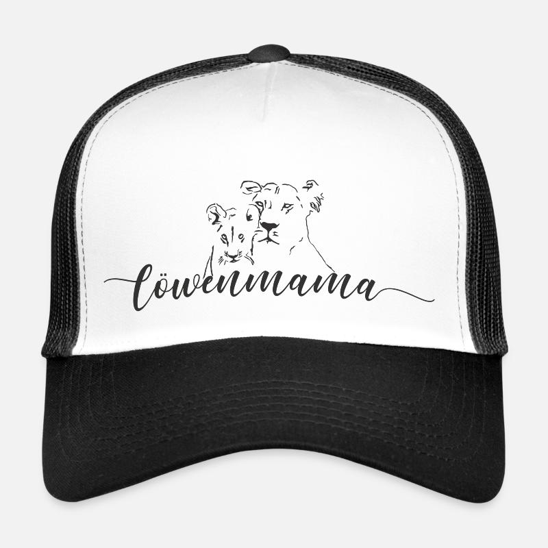 Löwenmama - Trucker Cap - Weiß/Schwarz