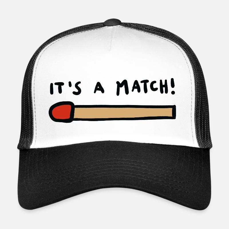 it ́s a match - Trucker Cap - white/black