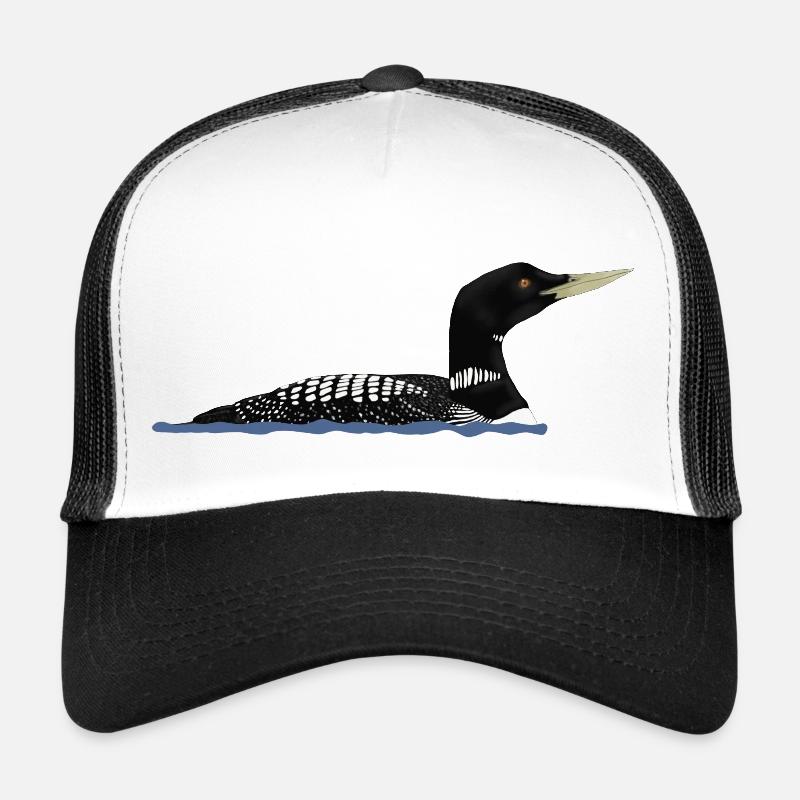 White-billed loon - Trucker Cap - white/black