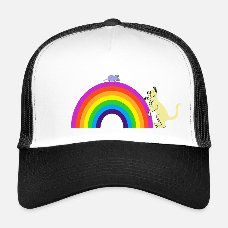 Kidcore Katze und Maus Regenbogen Geschenk Idee Trucker Cap