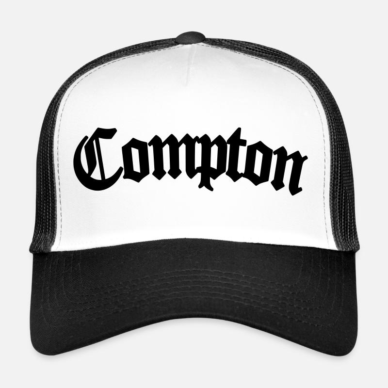 compton - Trucker Cap - Weiß/Schwarz