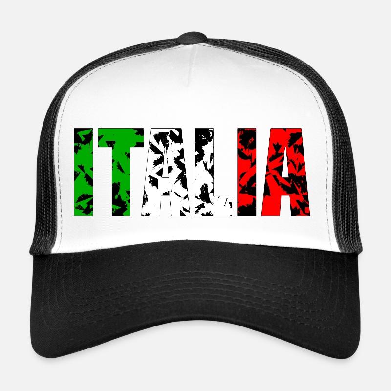 Italia Grunge - Trucker Cap - Weiß/Schwarz