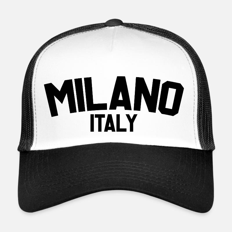 Mailand Italien - Trucker Cap - Weiß/Schwarz