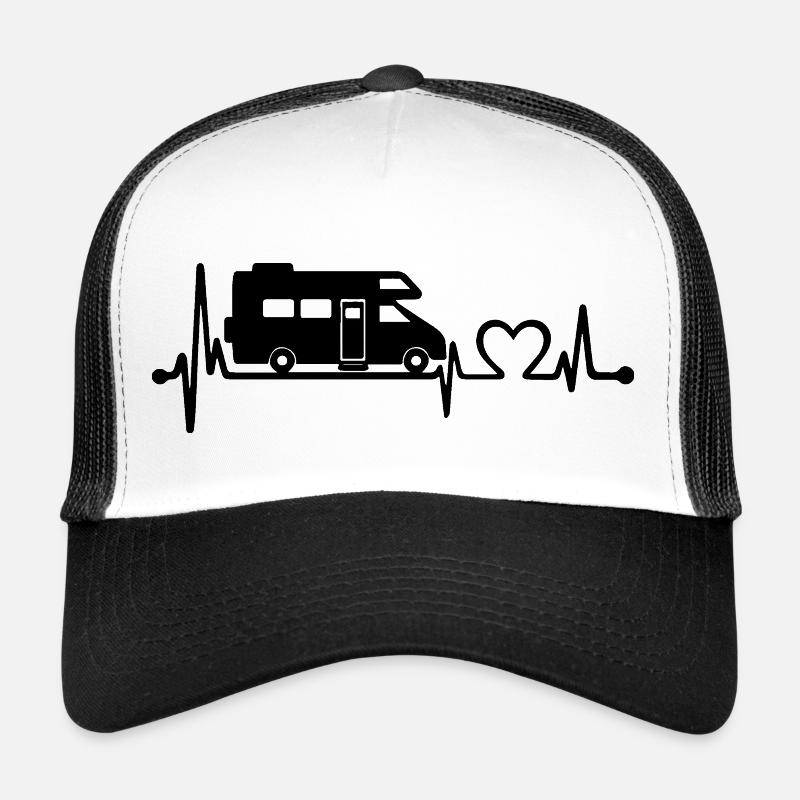 Heartbeat Camping - Trucker Cap - white/black