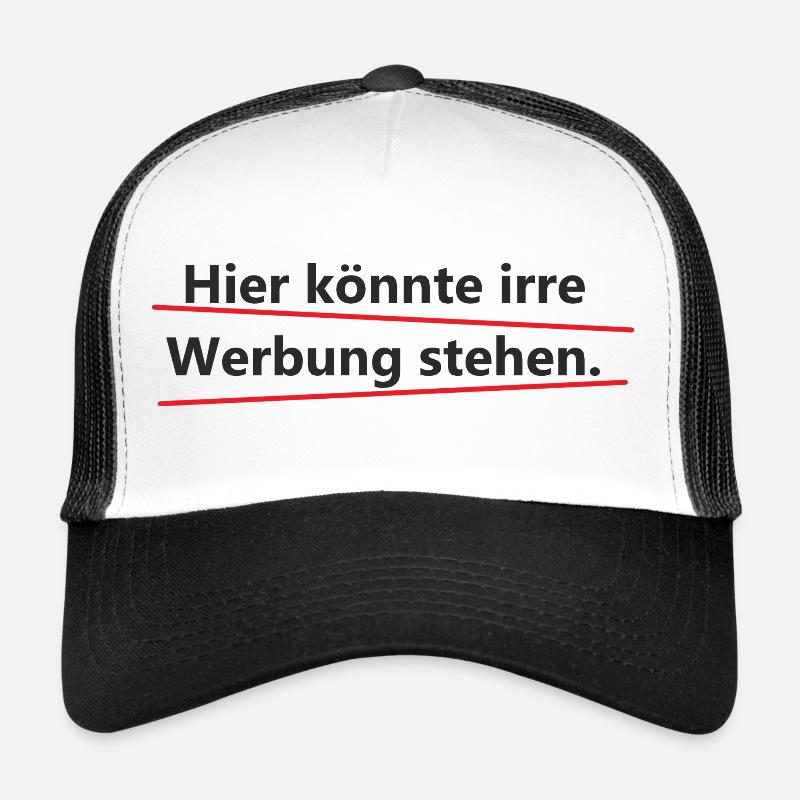 Werbung - Trucker Cap - Weiß/Schwarz