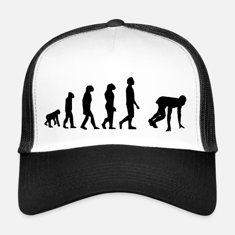 100 mètre évolution - Casquette trucker  - blanc/noir