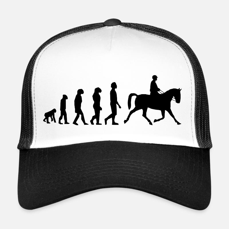 Équitation évolution - Casquette trucker  - blanc/noir