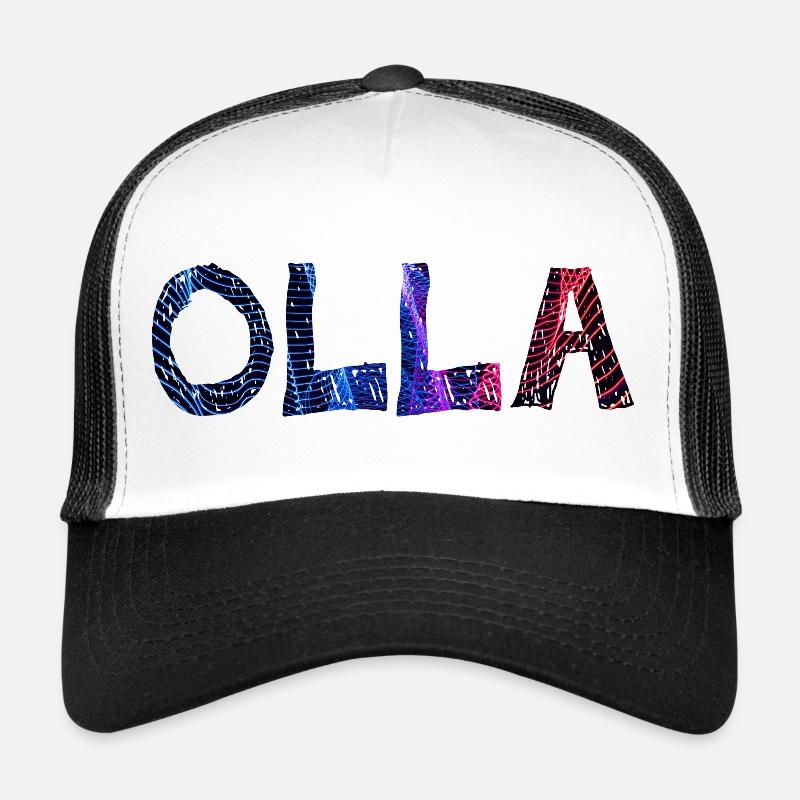 OLLA - Casquette trucker - blanc/noir