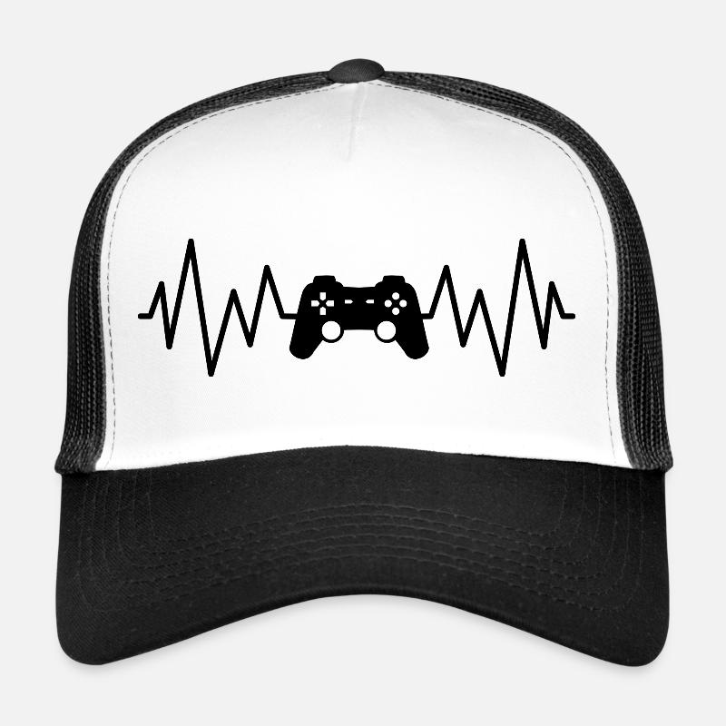 Videospiel-Controller-Spieler, Geek-Herzfrequenz Trucker Cap