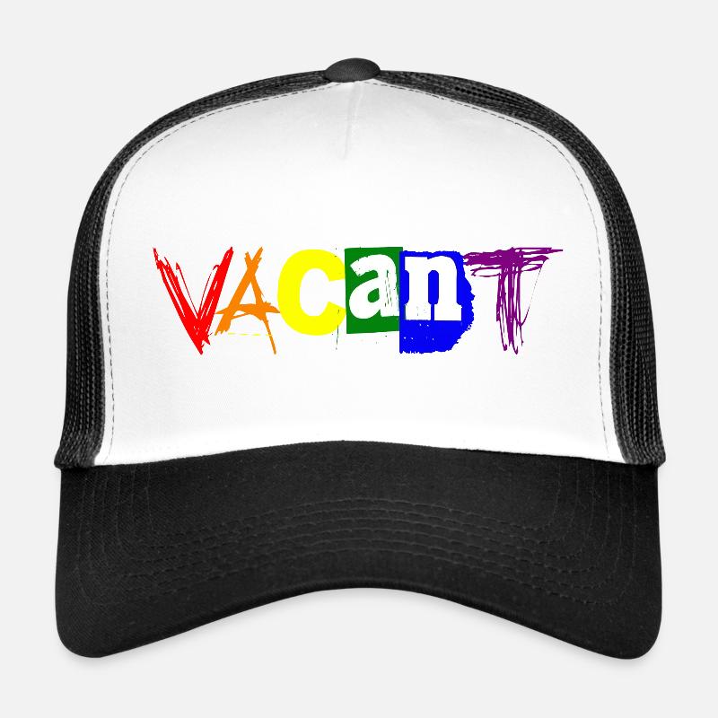 Lettrage vacant 2 - Casquette trucker  - blanc/noir