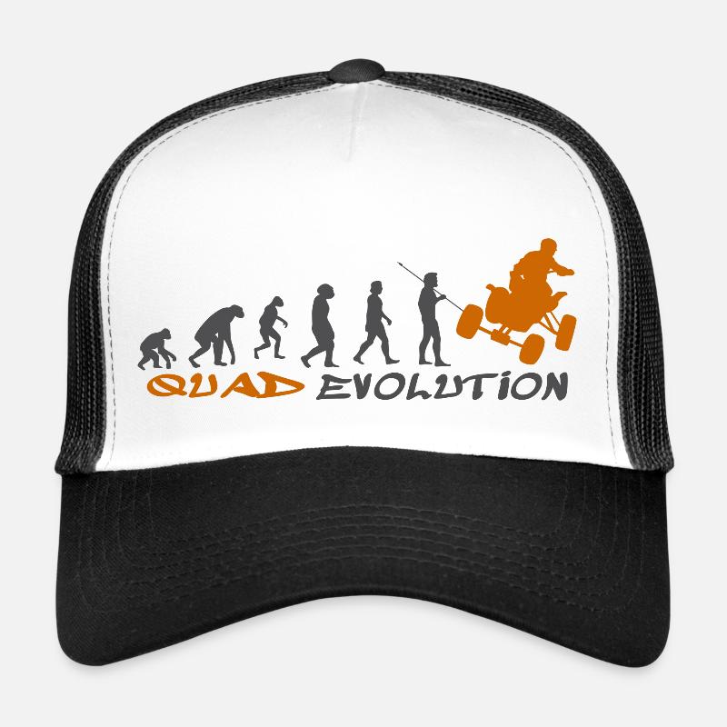 Évolution du quad - Casquette trucker - blanc/noir