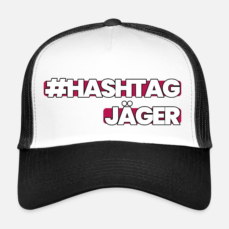 HashtagJäger pink - Trucker Cap - Weiß/Schwarz