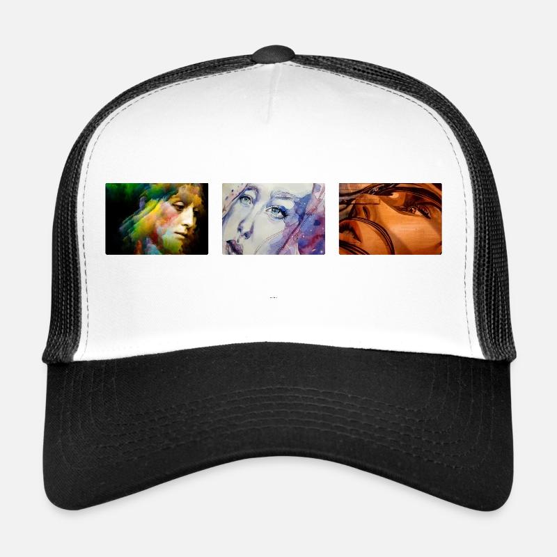 Art 3 Faces Trucker Cap