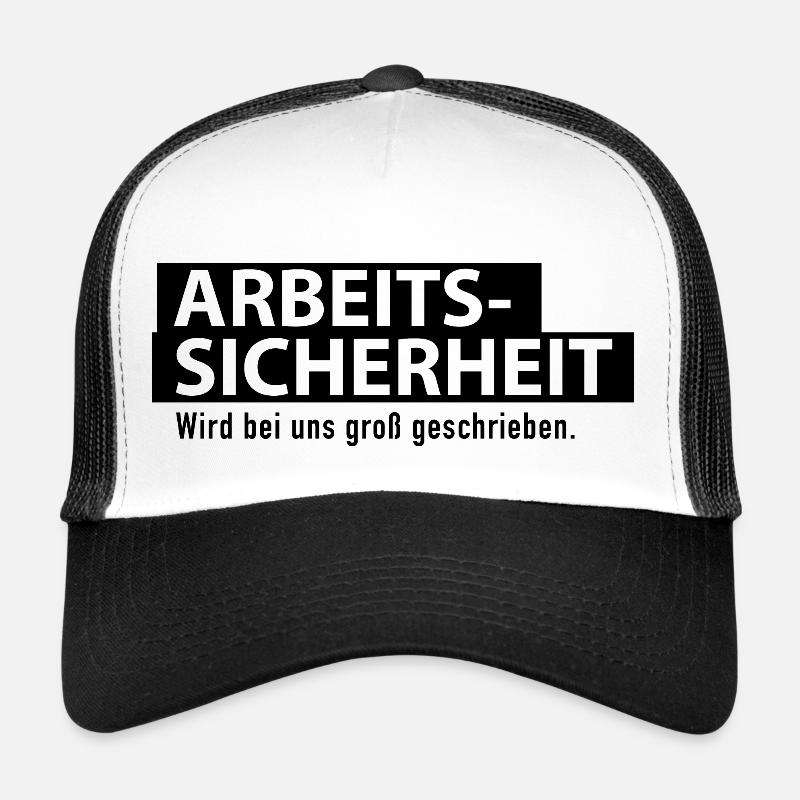 Arbeitssicherheit - Trucker Cap - Weiß/Schwarz